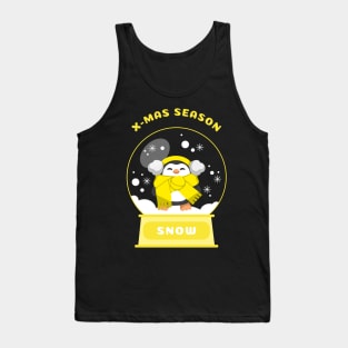 Xmas Season Snow Penguin (Yellow) Tank Top